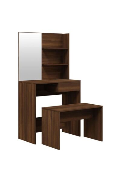 vidaxl Set masă de toaletă, stejar maro, 74,5 x 40 x 141 cm