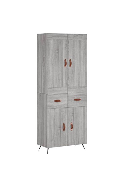 vidaxl Dulap înalt, gri Sonoma, 69,5 x 34 x 180 cm, lemn prelucrat
