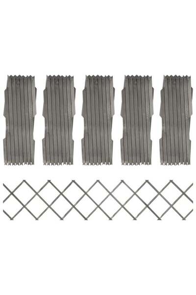 vidaxl Garduri tip trellis, 5 bucăți, gri, 180 x 30 cm, lemn masiv de brad