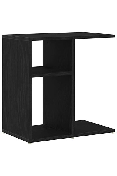 vidaxl Masă laterală Stejar Negru 50 x 30 x 50 cm Lemn compozit