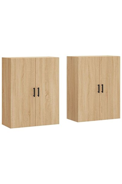 vidaxl Dulapuri suspendate, 2 buc., stejar Sonoma, 69.5 x 34 x 90 cm