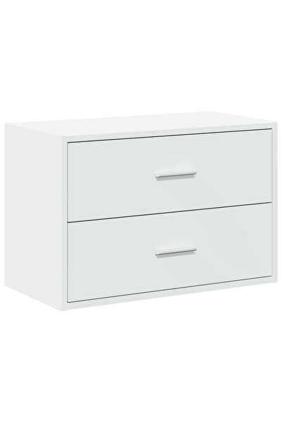 vidaxl Dulap cu 2 sertare alb 60x31x40 cm lemn prelucrat