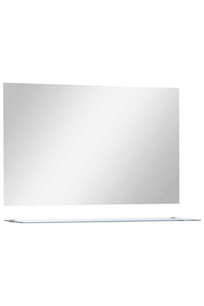 vidaxl Oglindă de perete cu raft, 100 x 60 cm, sticlă securizată