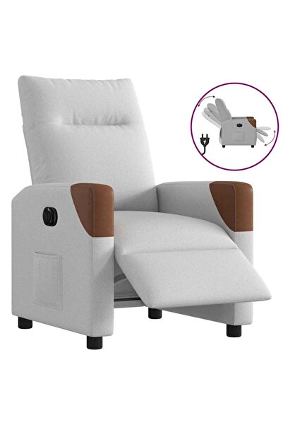 vidaxl Scaun reclinabil electric Cloud Grey Fabric