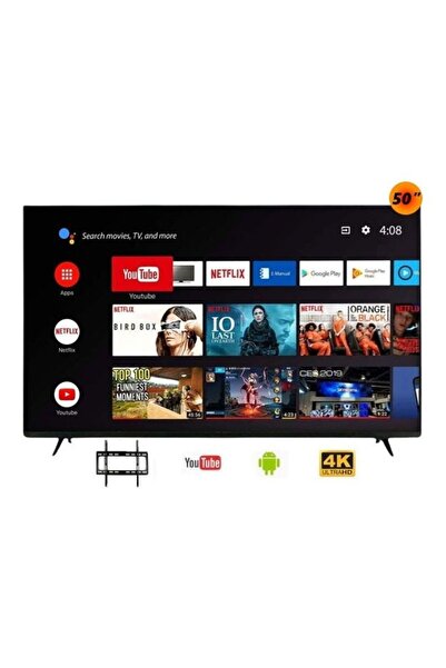 Dansat تلفزيون ذكي 50 بوصة بدقة 4K بشاشة بدون إطار DTD50BU أسود