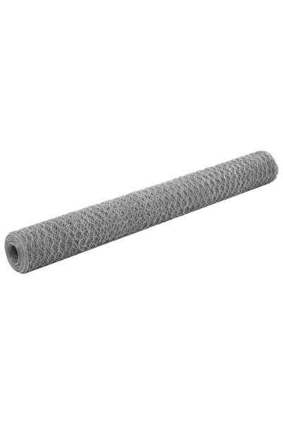 vidaxl Plasa de gard din sarma de găini, argintie, 25 x 1.2 m, oțel galvanizat