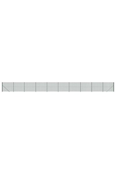 vidaxl Gard din plasă de sârmă cu bordură, verde, 1,8 x 25 m