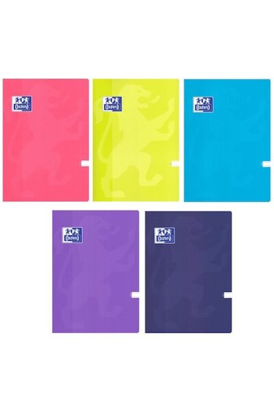 Oxford Set 5 caiete premium A4, 60 file, 90 g/mp, pentru dictando, hârtie Opt...