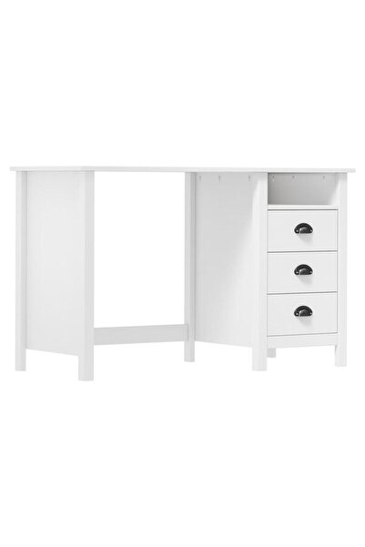 vidaxl Birou Hill cu 3 sertare, 120 x 50 x 74 cm, lemn masiv de pin