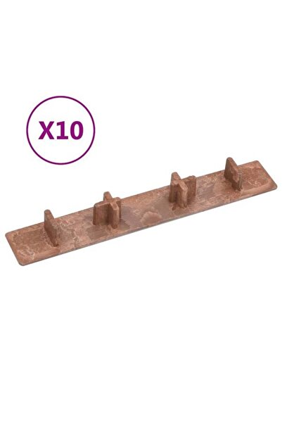 vidaxl Capace de capăt pentru pardoseală de terasă, 10 bucăți, maro, plastic