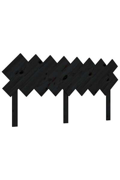 vidaxl Tăblie de pat, negru, 159,5x3x80,5 cm, lemn masiv de pin