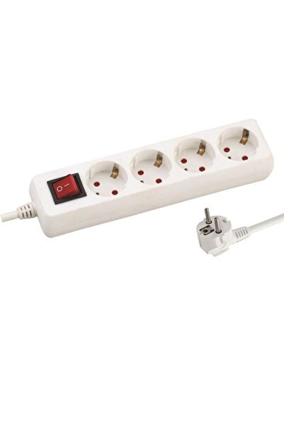 EUROLAMP Πολύπριζο 4 θέσεων με καλώδιο και διακόπτη 3x1.5mm 1.5m με προστασία...