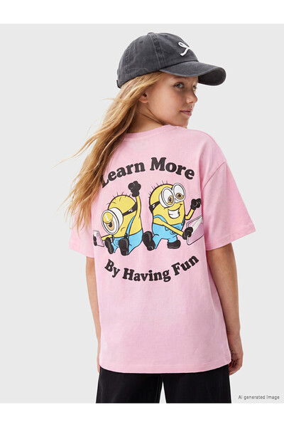 LC Waikiki Zero Roba Collar Minions Printed Girl's T-Shirt from Uzg Store for...