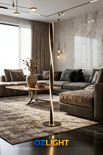 OZLIGHT Modern Kıvrımlı LED Lambader 50W Köşe Aydınlatması 160 cm