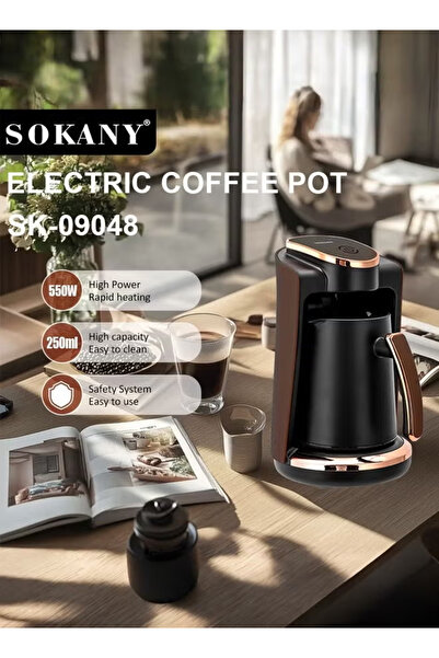 Lorraya Turkish Coffee Maker Electric Pot 250ml 550W Touch Screen Baking Machine