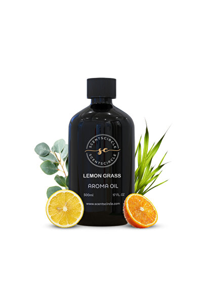 Scentscircle Lemongrass Diffuser Oil 500ml|Fresh Citrus Bergamot Long Lasting...