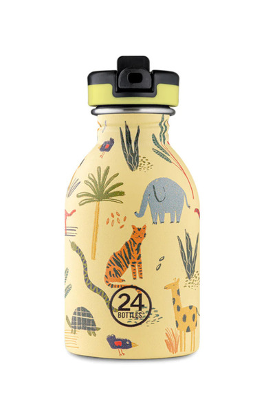 24 Bottles Jungle Friends Παιδικό Παγούρι Νερού από Ανοξείδωτο Ατσάλι, Κίτριν...