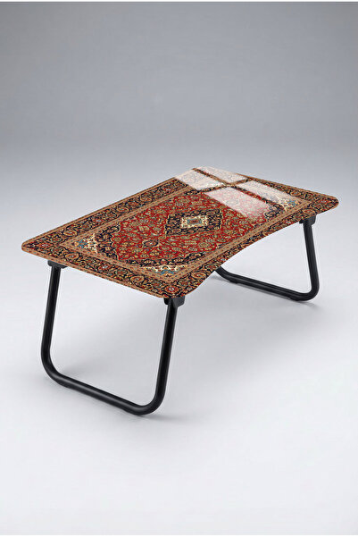 huhuli Decorative Glass Laptop Stand 40X60 Foldable Bedside Study and Breakfa...