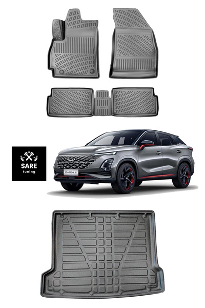 Sare Tuning Cherry Omoda 5 Bagaj Havuzu ve 3D Havuzlu Paspas Takımı