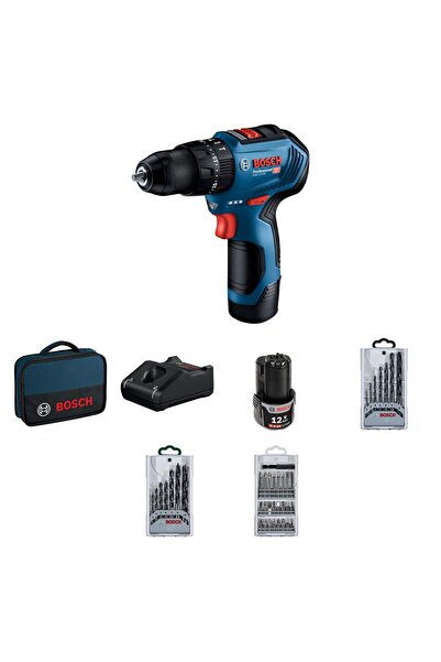 Bosch Gsb 12v-30 Professional 2.0ah Çift Akülü Darbeli Vidalama + 39 Parça Vi...