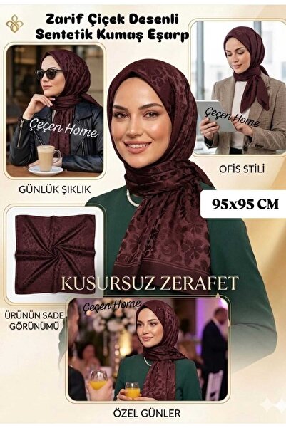 ÇEÇEN HOME (1 Piece) Elegant Floral Pattern Scarf,Breathable Synthetic Fabric...