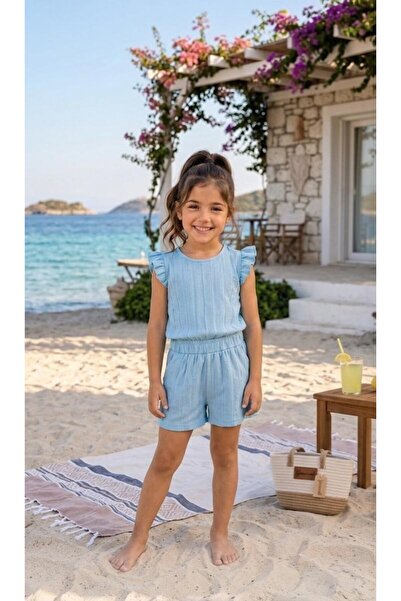ESKİŞEHİR YUMURCAK Girl's Muslim Fabric Top and Bottom Set