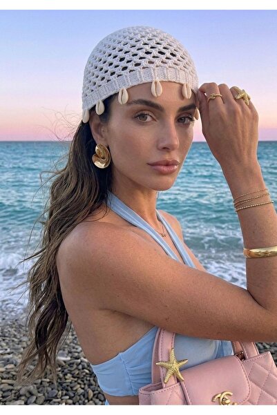 LAGRANZE Premium Series Women's Summer Mesh Beanie with Seashell Decoration