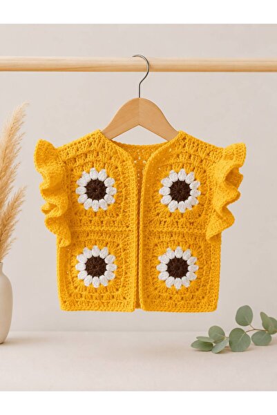 YumayCollection Yumay Papatya Motifli Bebek Yeleği