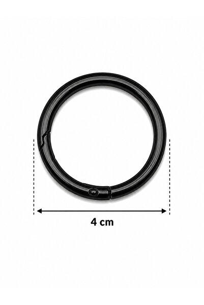 Kardelux Yaylı Mekanizmalı Metal Çanta Halkası (4cm çapında)