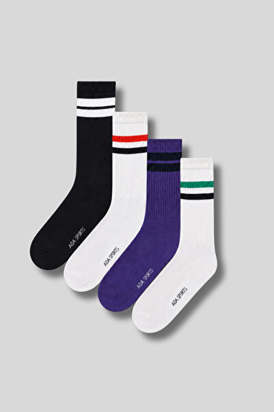 Ada Çorap & İç Giyim Men's 4-Pack Sole Towel Sports-Tennis Socks