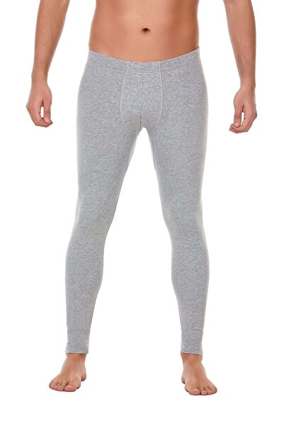 YILDIZ Men's Long Bottom Thermal Underwear Gray