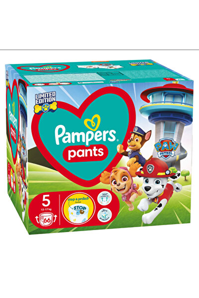 Pampers Активни бебешки пелени-гащички, 12-17 кг, размер 5, Уорнър Брос, 66 бр.