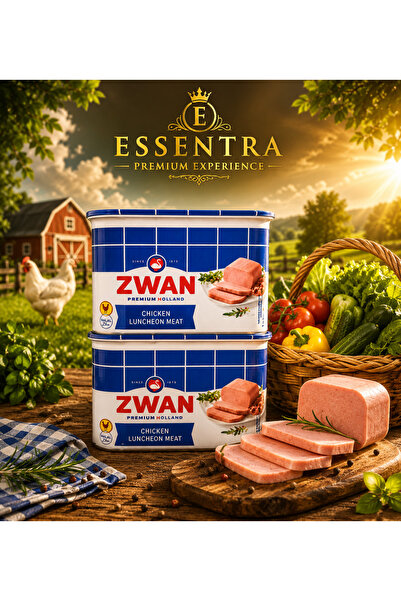 ZWAN Tavuk Mortadella Konserve 2 x 340g Kahvaltılık Et Halal Mortadella