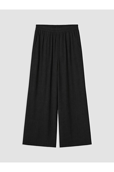 LC Waikiki Nevavm Women's Wide Leg Pants with Elastic Waist and Difference in...