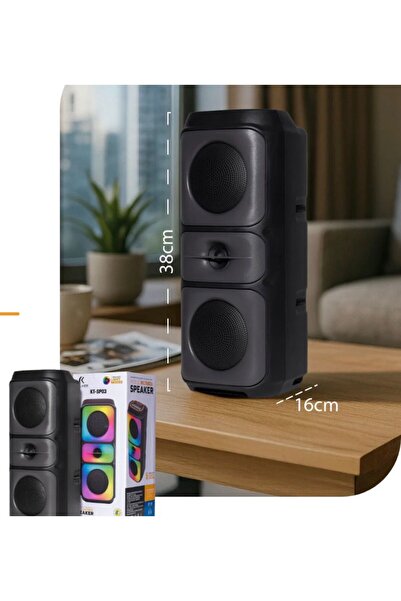 Bluetooth Hoparlör 5.4 Kablosuz Speaker Güçlü Bass RGB LED Işıklı Taşınabilir Ses Sistemi