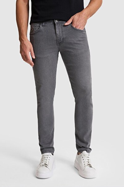 U.S. Polo Assn. ERKEK DOKUMA KUMAŞ ESNEK SLİM FİT DENİM PANTOLON