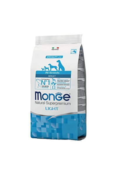 Monge Adult All Breed Light Ξηρά Τροφή Σκύλου Σολομός και Ρύζι 2.5kg