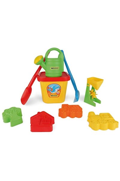 Wader Set de jucării pentru nisip, Wader, 9 accesorii, Plastic, Multicolor