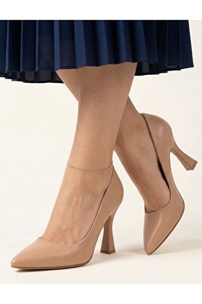 Gönbeler Premium Nude Stiletto Women's Shoes - Stylish Design with Thin Heels...