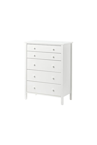 IKEA KILBERGET 5 çekmeceli şifonyer, beyaz, 76x102 cm