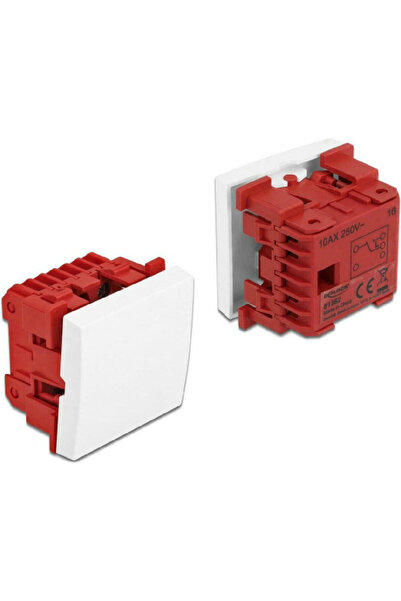 DELOCK Easy 45 Εντοιχιζόμενος Μονός Διακόπτης Τοίχου χωρίς Πλαίσιο Λευκός