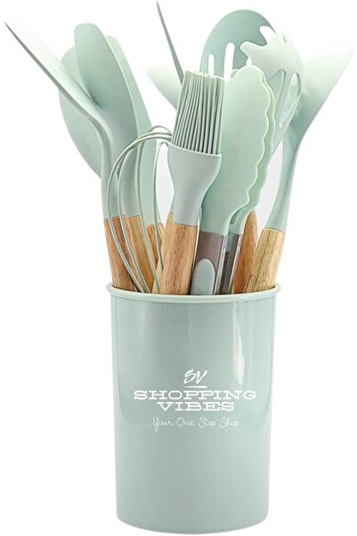 Generic 12PCS Kitchen Utensil Set Silicone Cooking Utensils Kit Spatula Heat ...