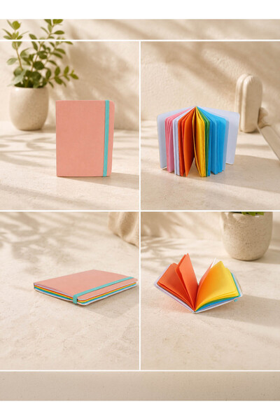 Midi Notebook with Colored Pages A6 - Pink