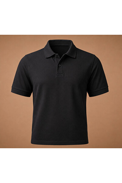 WAKHA Black Color Polo Neck T-Shirt
