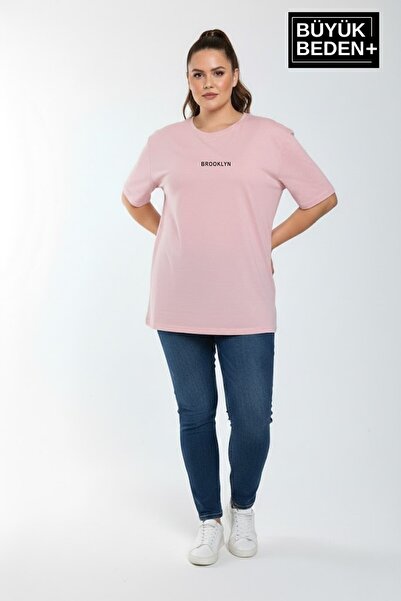 Superlife Women's Plus Size Medium Brooklyn Printed 3Xl-6Xl Crew Neck T-Shirt...