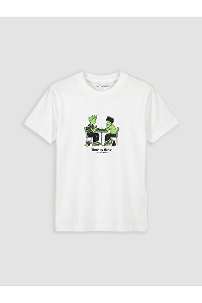 LC Waikiki Crew Neck Printed Boy's T-Shirt