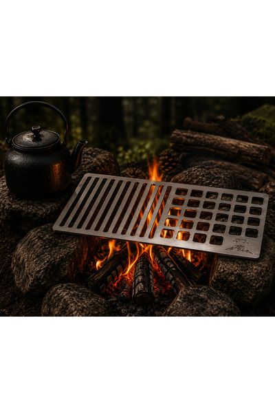 TH 304 Paslanmaz Çelik Bushcraft Izgara 13x28 cm