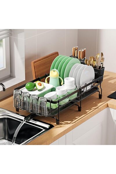 Generic 2 Tier Extendable Dish Drying Rack, 304 Stainless Steel Rustproof Dis...