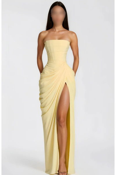 ALTOBAD Soft pleated evening dress