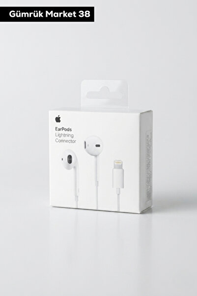 Gümrük Market 38 Lightning Girişli Mikrofonlu İOS İphone, İpad Kulak İçi Kula...